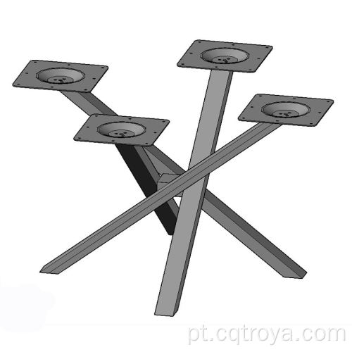 Alfândega de aranha pesada mesa de café pernas metal